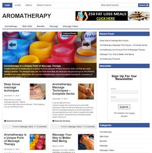 Product picture Aromatherapy Niche Blog PLR