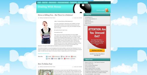 Product picture Dealing Stress Niche Blog PLR